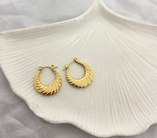 Women Anti Tarnish Shell Bali Halo Earring