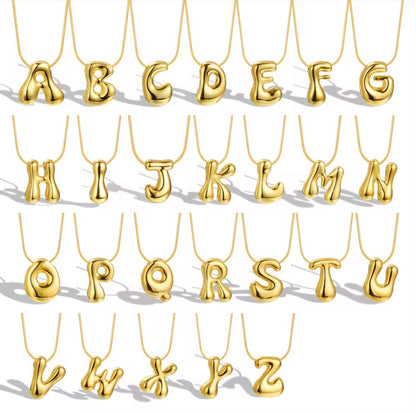 Balloon Initial Alphabet Necklace (Anti Tarnish)