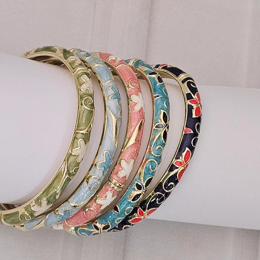 Women Anti Tarnish Enamel Openable Kada Bracelet