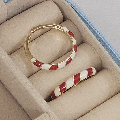 Spiral Enamel Ring - Adjustable