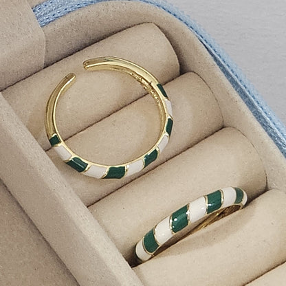 Spiral Enamel Ring - Adjustable