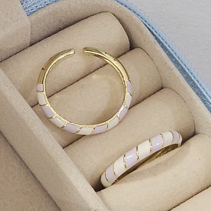 Spiral Enamel Ring - Adjustable