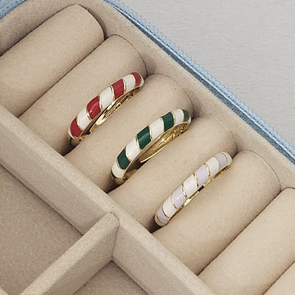 Spiral Enamel Ring - Adjustable