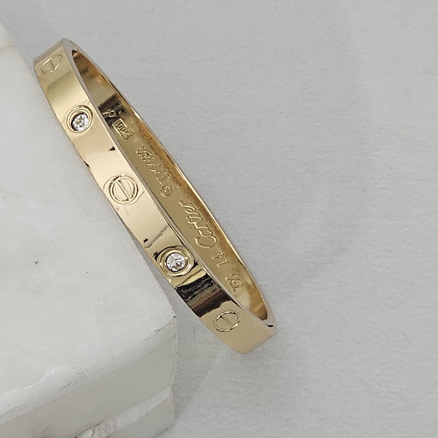 Golden Cartier Women Kada Bracelet (Anti Tarnish) (Small Size)