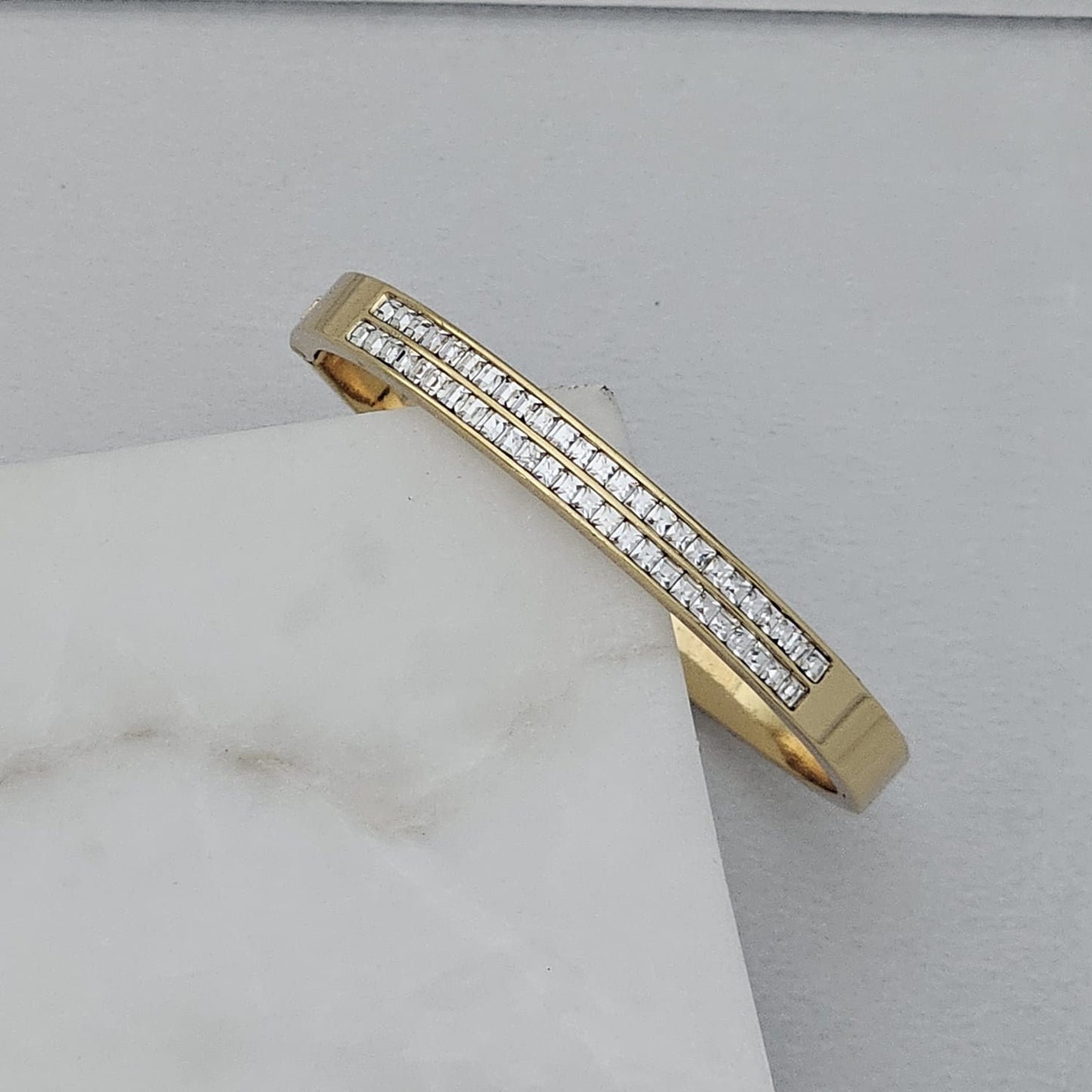 Golden Double Band Bracelet (Anti Tarnish) (Small Size)