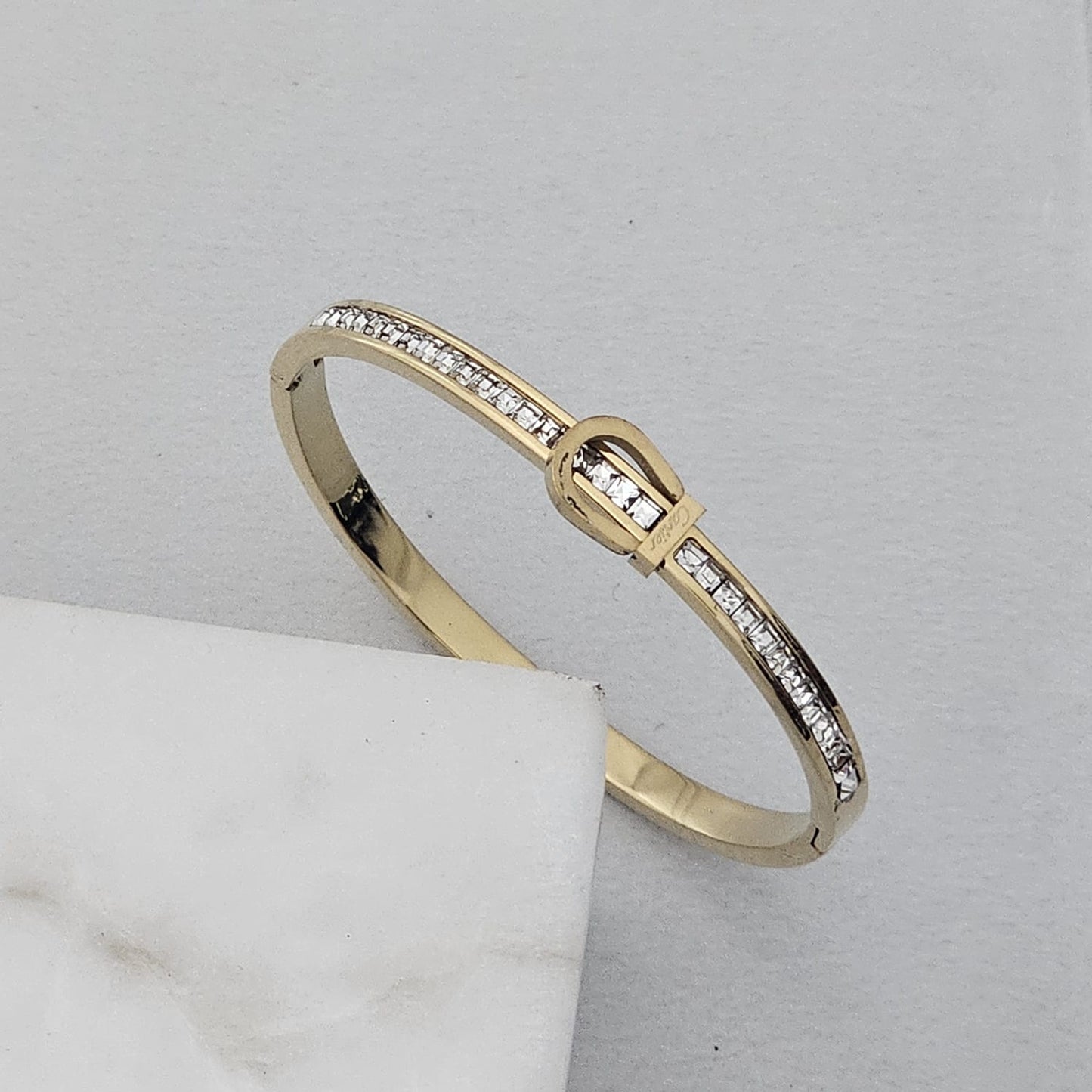Golden Pin Band Bracelet (Anti Tarnish) (Small Size)