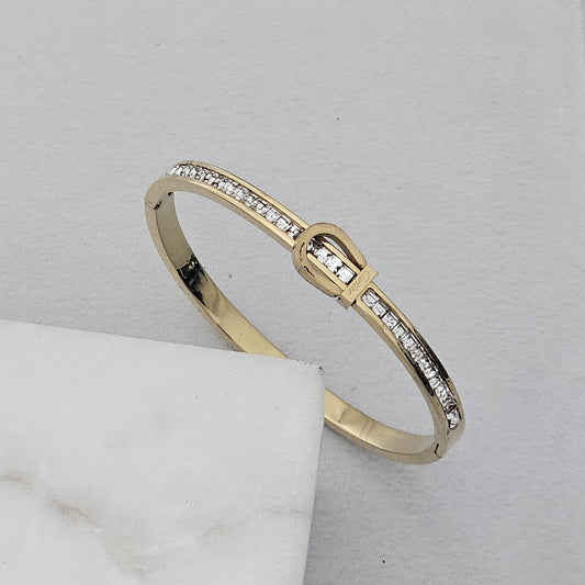 Golden Pin Band Bracelet (Anti Tarnish) (Small Size)