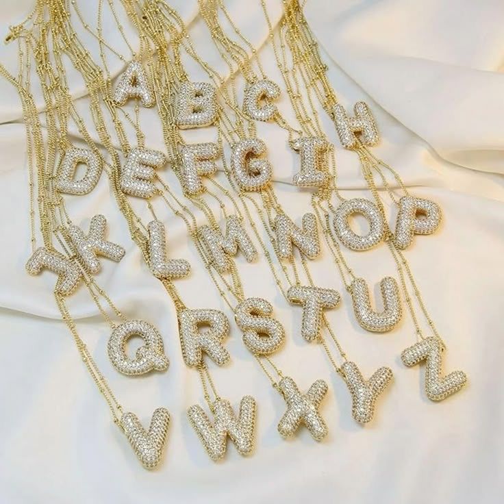 Diamond Initial Alphabet Necklace (Anti Tarnish)