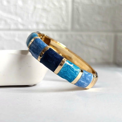 Women Thick Block Enamel Kada Bracelet