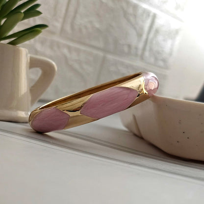 Women Thick Cross Enamel Kada Bracelet