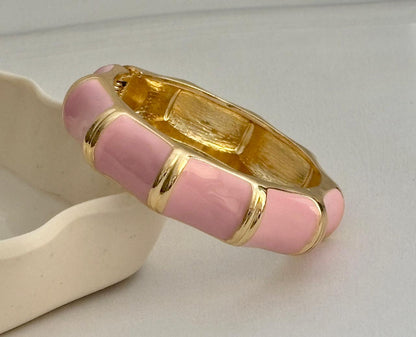 Women Big Color Block Enamel Kada Bracelet