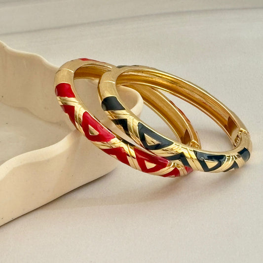 Women Tribal Enamel Kada Bracelet