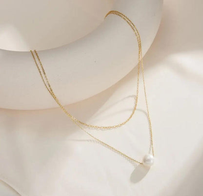 Pearl Two Layered Women Necklace