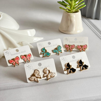 Women Enamel Butterfly Earring