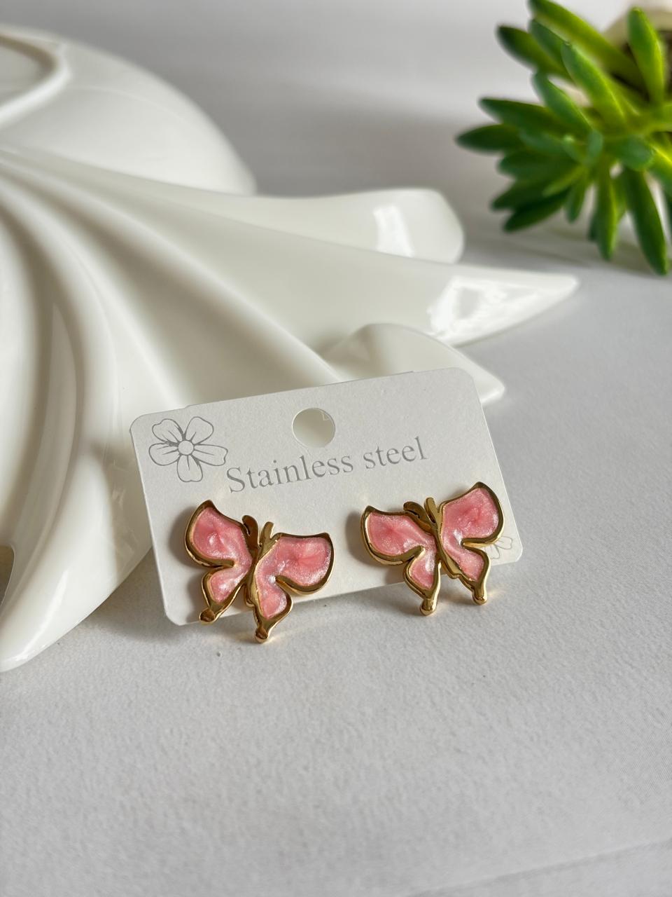 Women Enamel Butterfly Earring