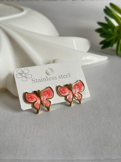 Women Enamel Butterfly Earring