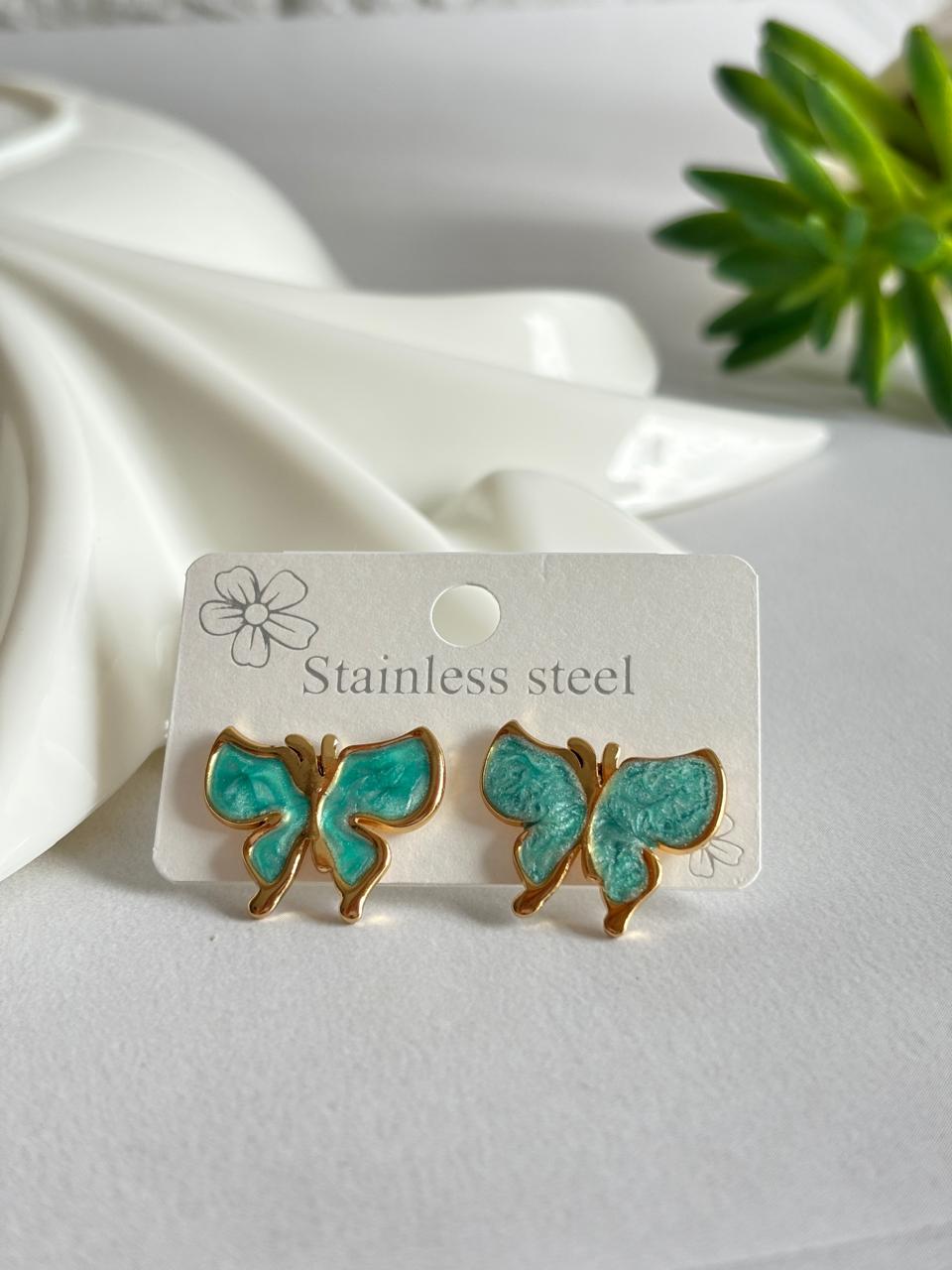 Women Enamel Butterfly Earring