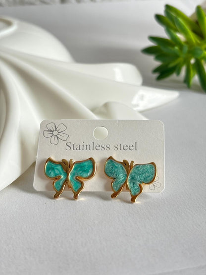 Women Enamel Butterfly Earring