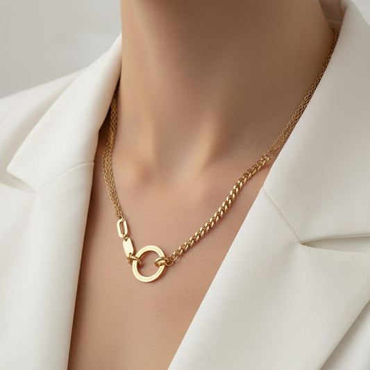 Women Circle Chain Cartier Necklace (Anti Tarnish)