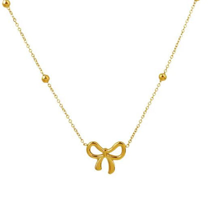 Women Bow Chain Necklace (Anti Tarnish)