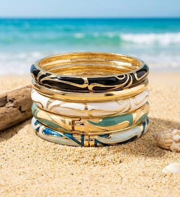 Women Elegant Thin Enamel Kada Bracelet