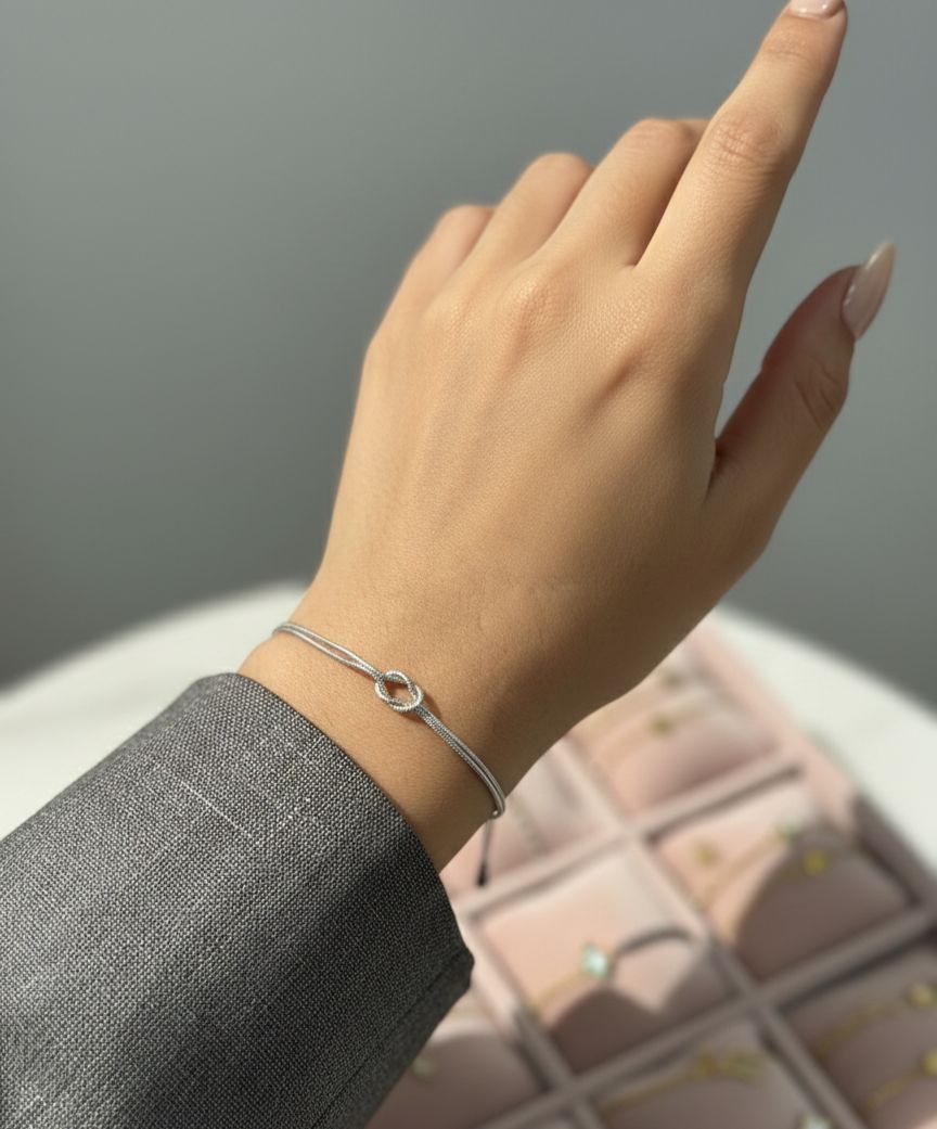 Silver Knot Chain Bracelet - Anti Tarnish - Nimé By Shop Trendys