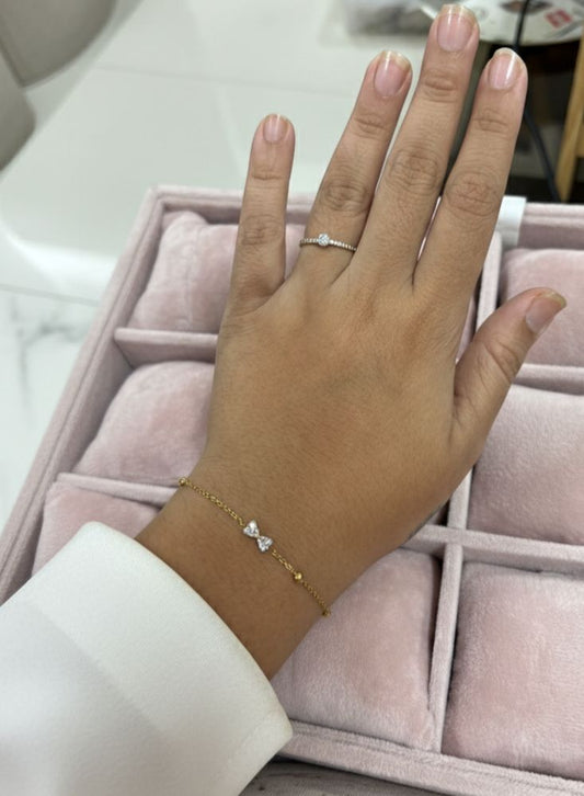 Golden Bow Chain Bracelet - Anti Tarnish - Nimé By Shop Trendys