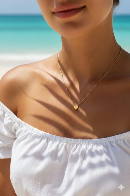 Minimal Heart Chain Women Dainty Necklace - Nimé By Shop Trendys