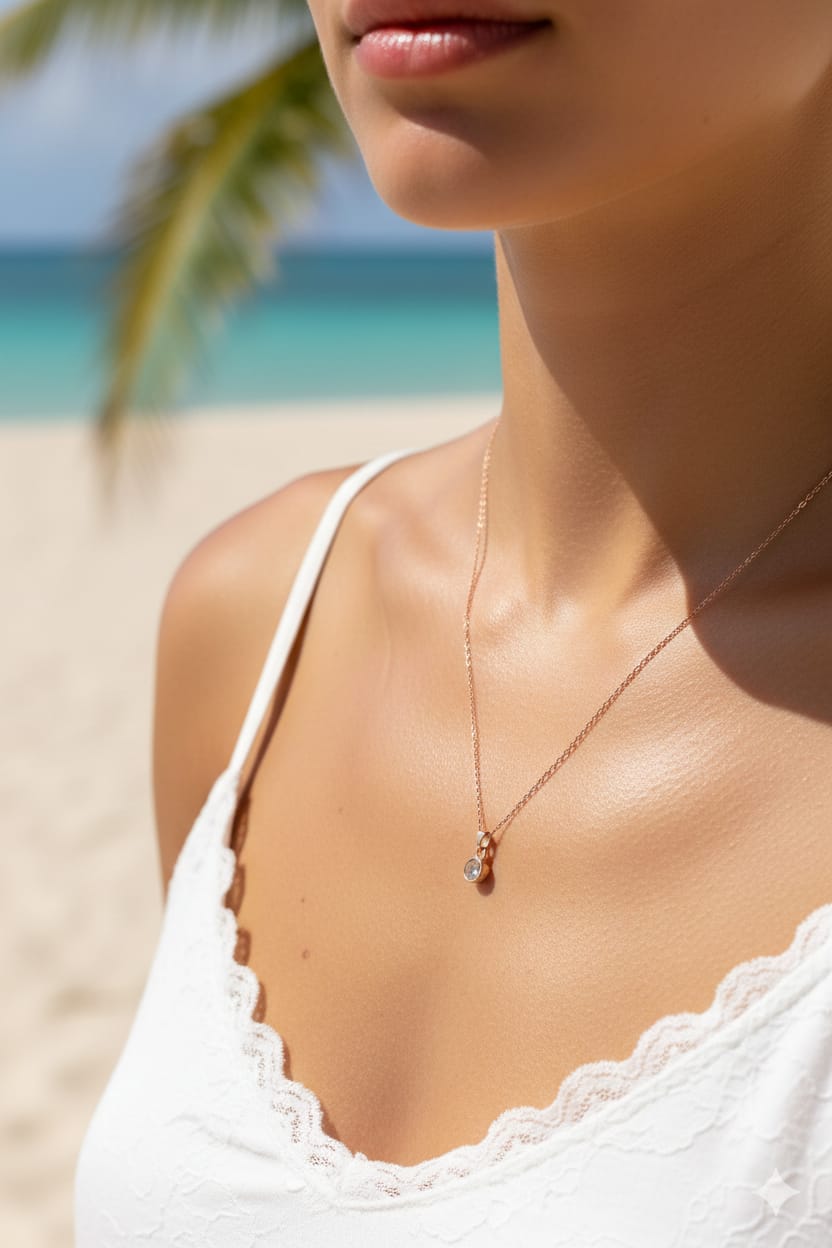 Hanging Solitaire Women Dainty Necklace - Nimé By Shop Trendys