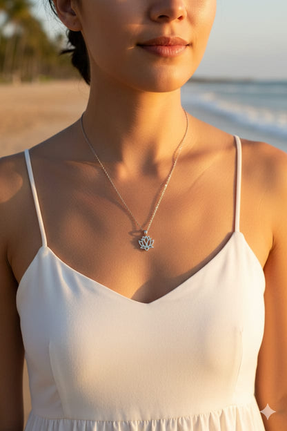 Lotus Women Dainty Necklace - Nimé By Shop Trendys