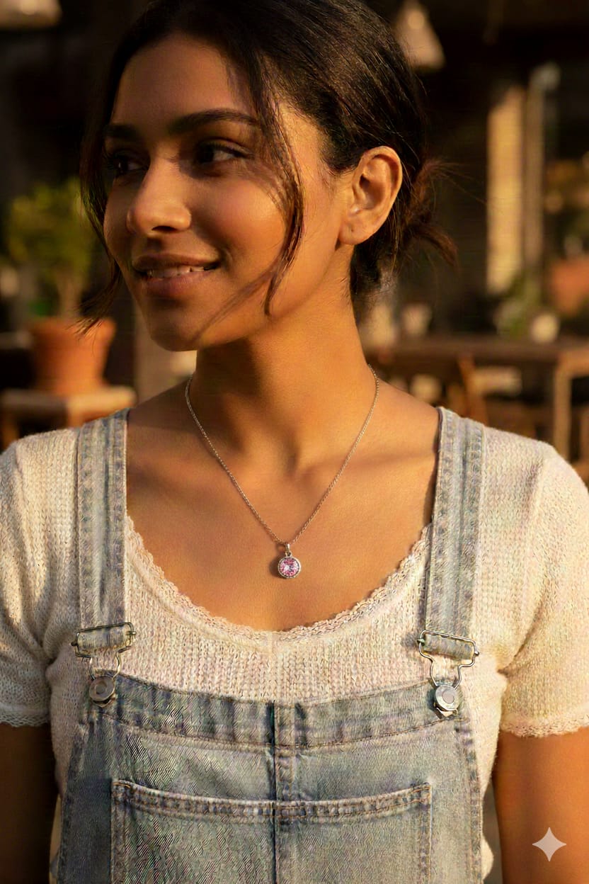 Circle Stone  Women Dainty Necklace - Nimé By Shop Trendys