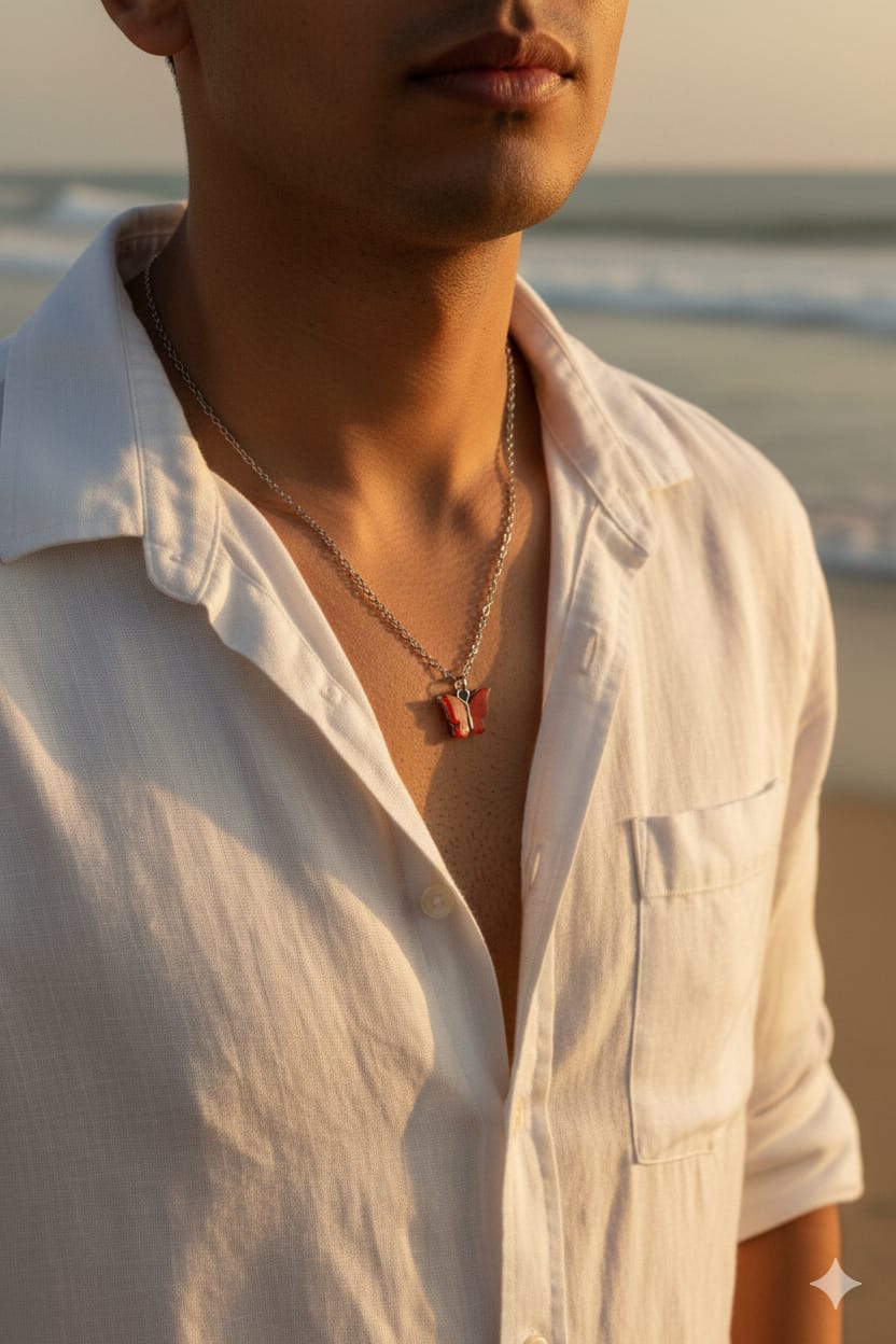 Men Beautiful Butterfly Necklace - Nimé By Shop Trendys