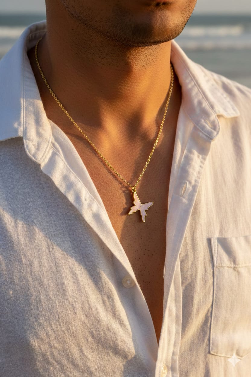 Men Elegant Butterfly Necklace - Nimé By Shop Trendys