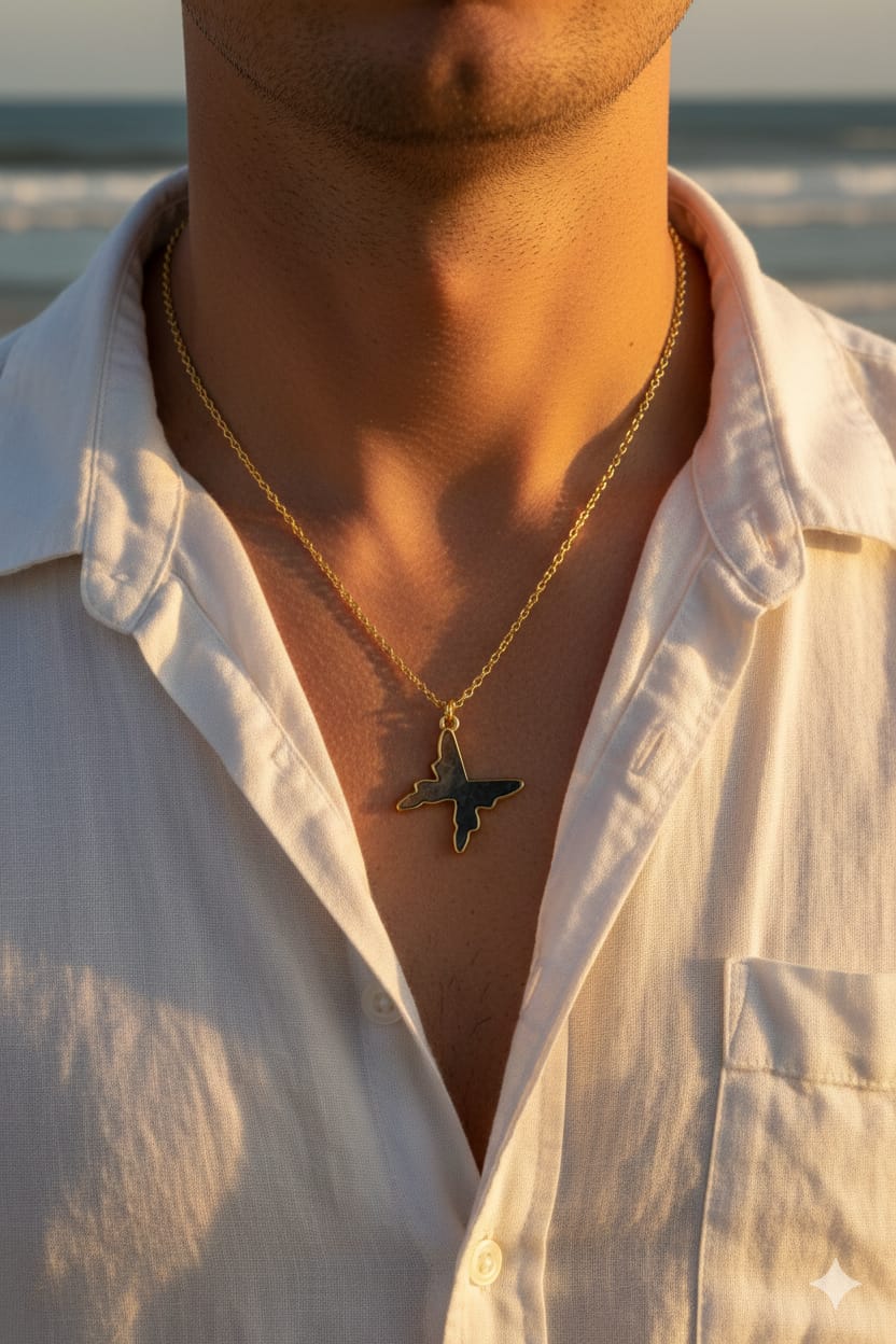 Men Elegant Butterfly Necklace - Nimé By Shop Trendys