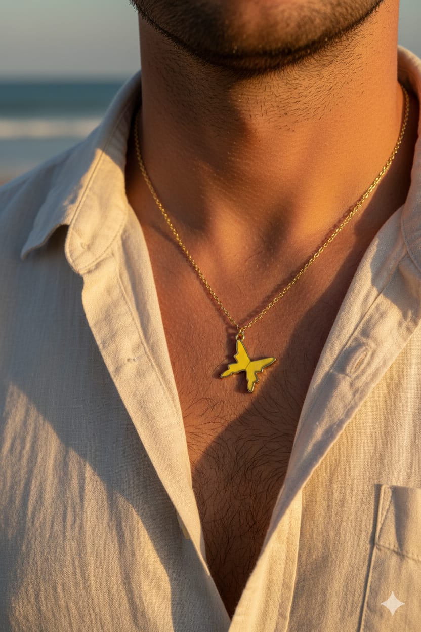 Men Elegant Butterfly Necklace - Nimé By Shop Trendys