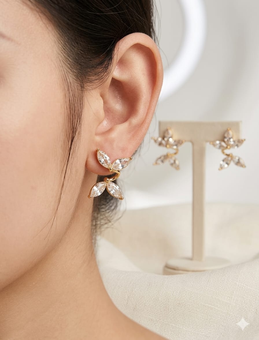Women Golden Cute Butterfly Earring - Nimé By Shop Trendys