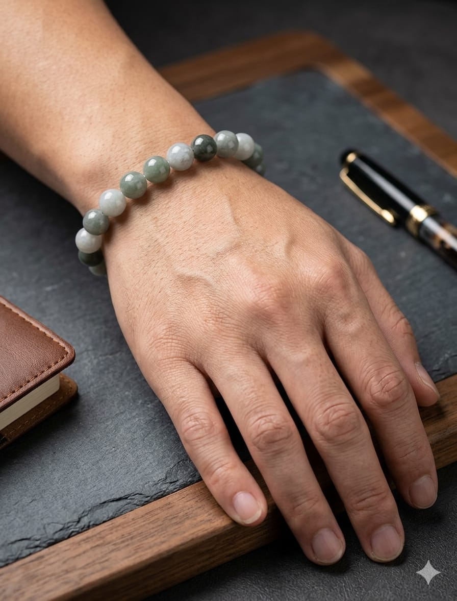 Men Stone Green Beads Bracelet - Nimé By Shop Trendys