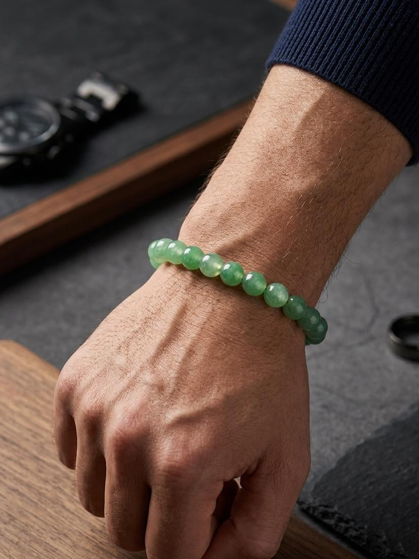 Men Mint Green Beads Bracelet - Nimé By Shop Trendys
