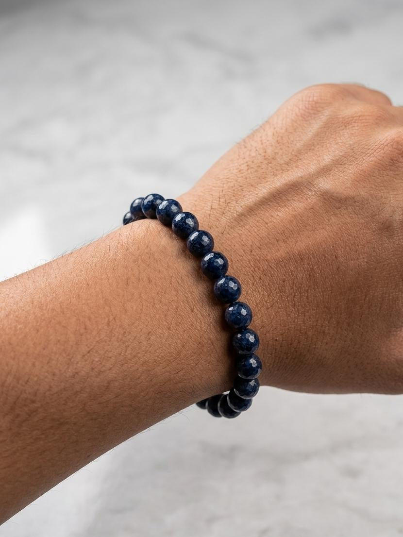 Men Ink Blue Beads Bracelet - Nimé By Shop Trendys
