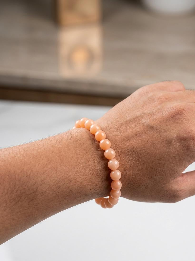 Men Galaxy Peach Beads Bracelet - Nimé By Shop Trendys