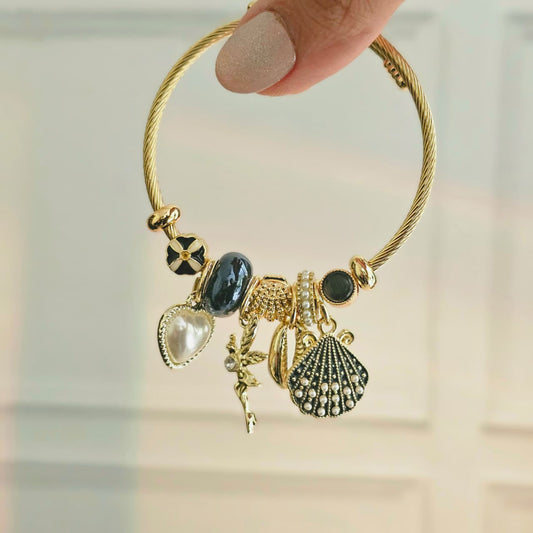 Shell Pearl Pandora Charm Bracelet