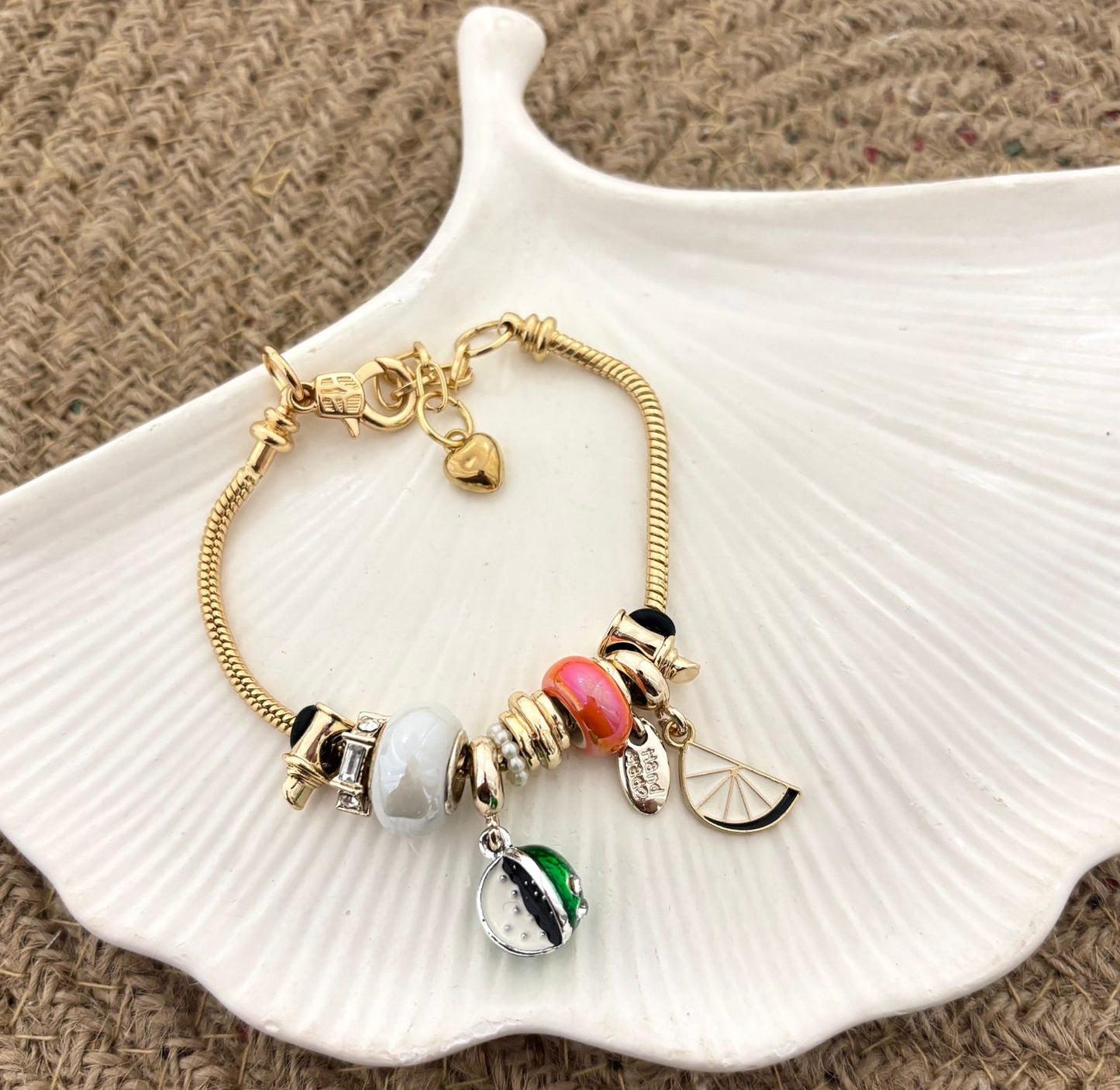 Women Lemon Watermelon Pandora Charm Bracelet