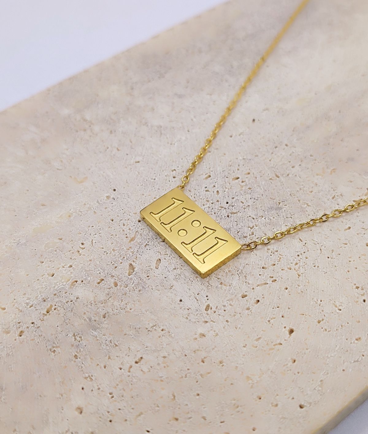 Women Golden 11:11 Wish Necklace (Anti Tarnish)