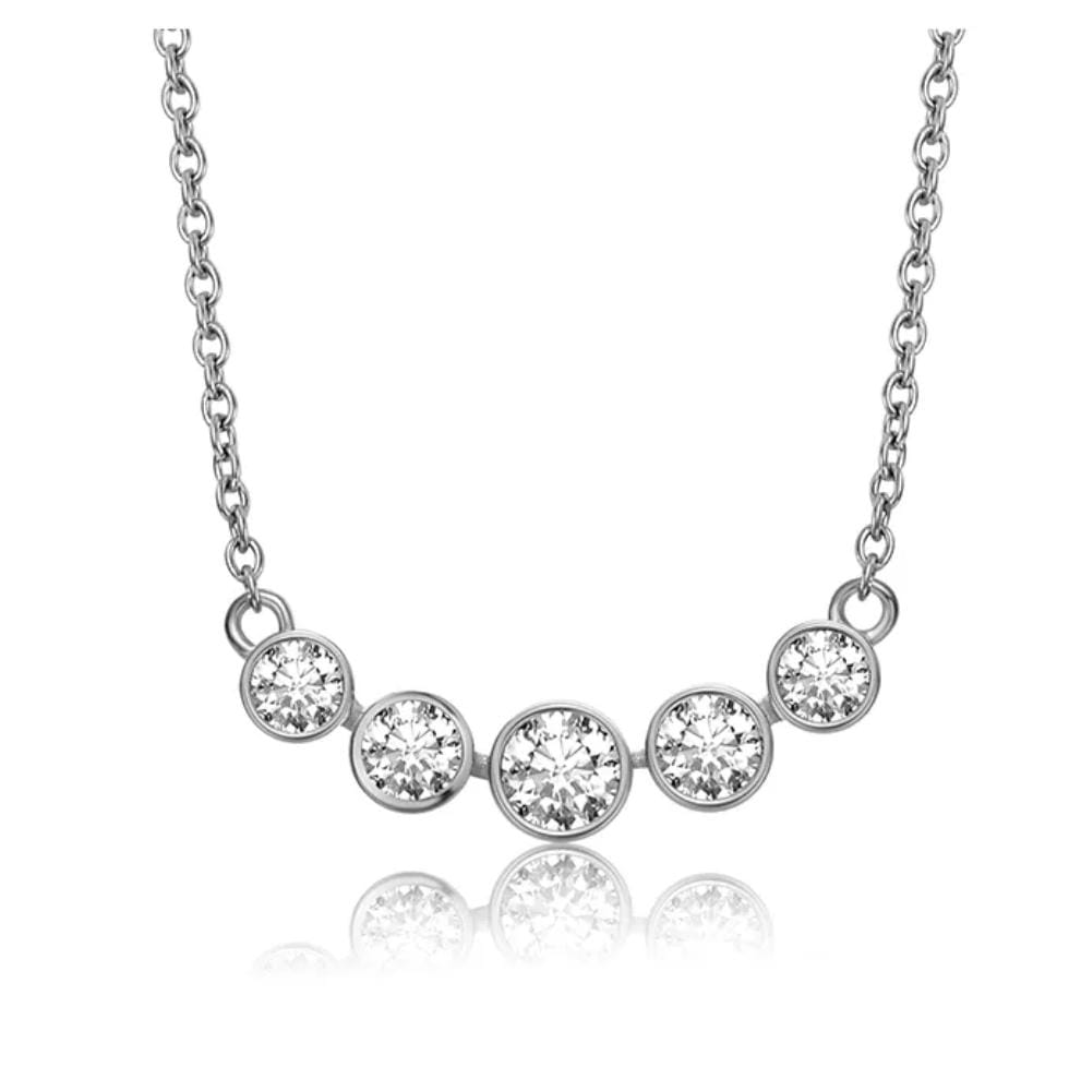 Aurora Five-Stone Women Necklace (Anti Tarnish)