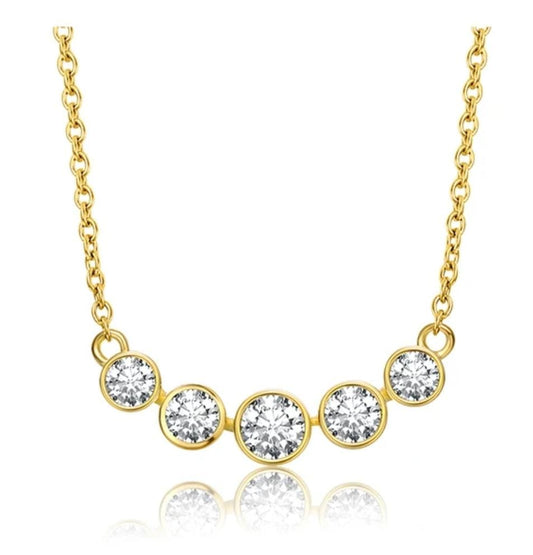 Aurora Five-Stone Women Necklace (Anti Tarnish)