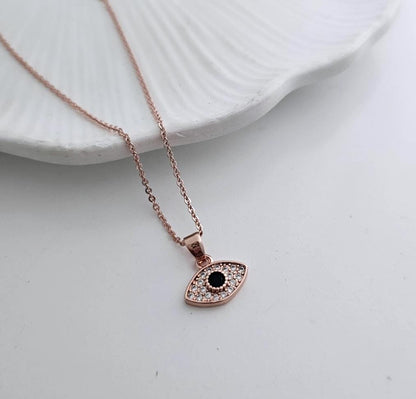 Silver Guardian Evil Eye Women Necklace (Anti Tarnish)