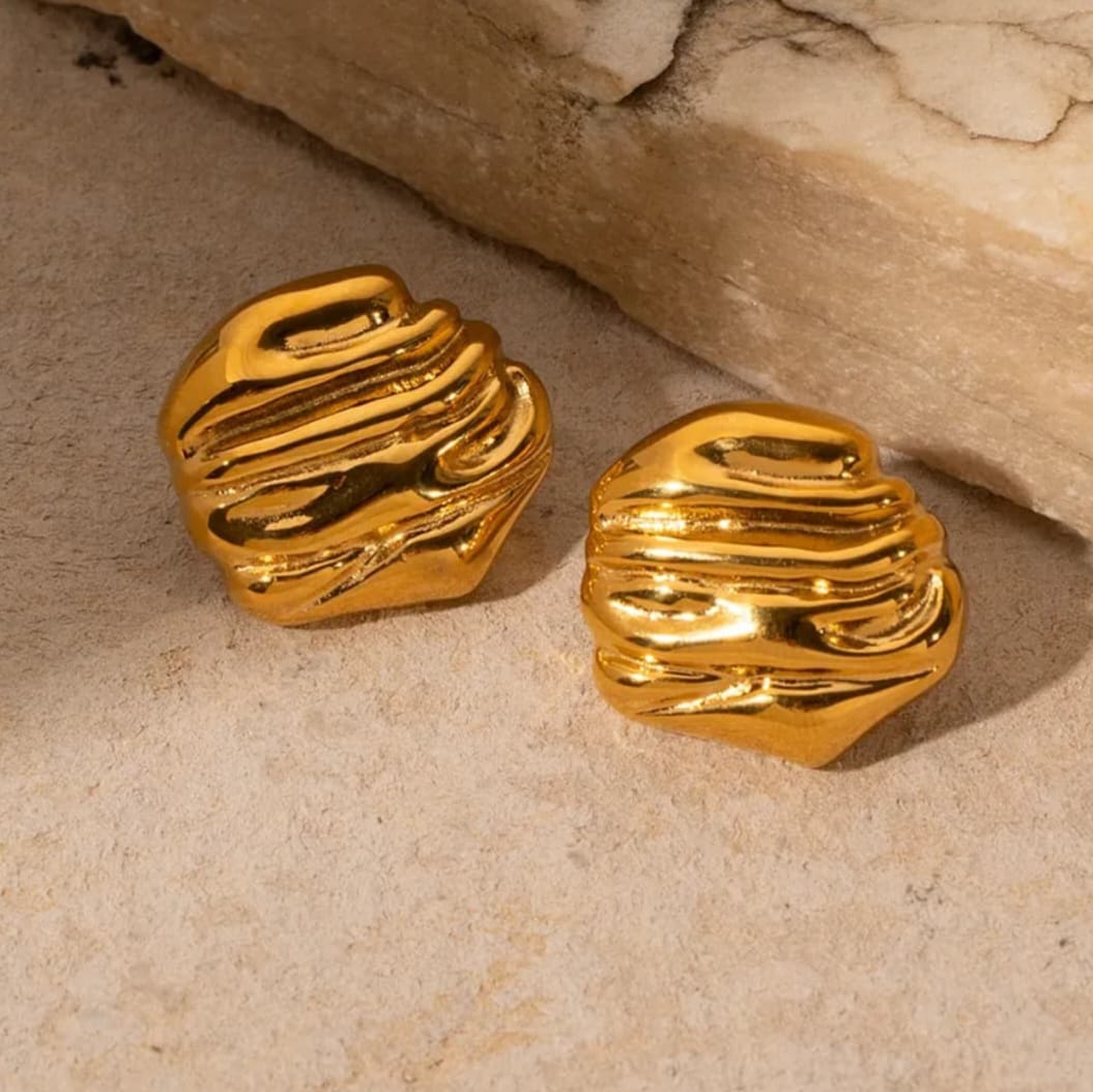 Irregular Wave Studs Earrings