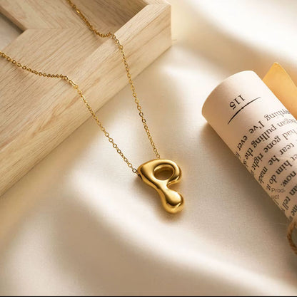 Balloon Initial Alphabet Necklace (Anti Tarnish)