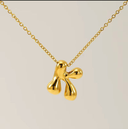 Balloon Initial Alphabet Necklace (Anti Tarnish)