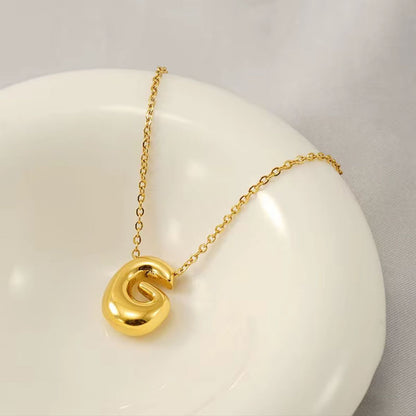 Balloon Initial Alphabet Necklace (Anti Tarnish)